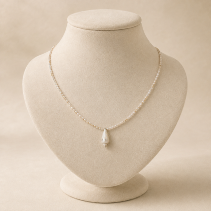 Ammos Necklace – Χειροποίητο Κολιέ με Μαργαριτάρια & Swarovski