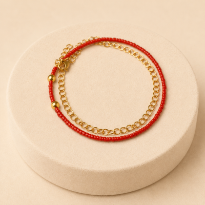 Calista Bracelet Χειροποίητο Βραχιόλι με Κοραλλί Χάντρες