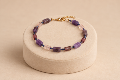 Amethys Bracelet. Χειροποίητο Βραχιόλι με Αμέθυστο.