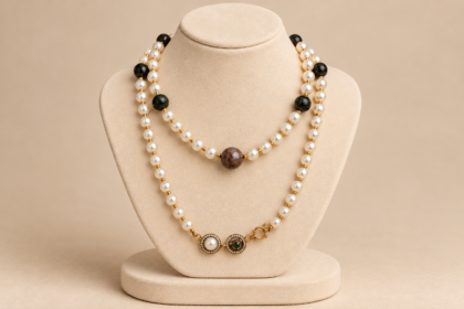 Veridia Necklace. Χειροποίητο Κολιέ με Πέρλες και Χάντρες Murano.