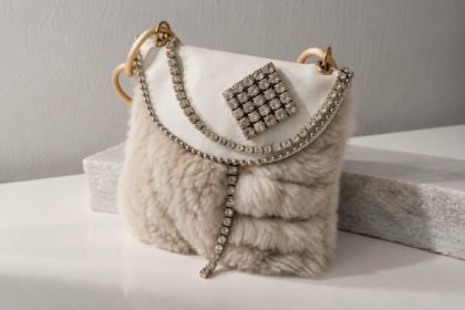 Argentia. Χειροποίητο Bag Charm από Φυσική Γούνα.